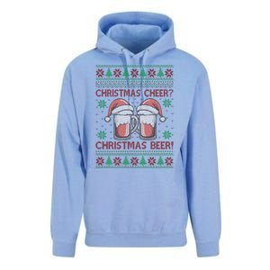 Funny Christmas Cheer Christmas Beer Ugly Sweater Unisex Surf Hoodie