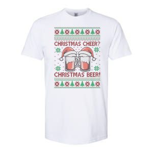 Funny Christmas Cheer Christmas Beer Ugly Sweater Softstyle CVC T-Shirt