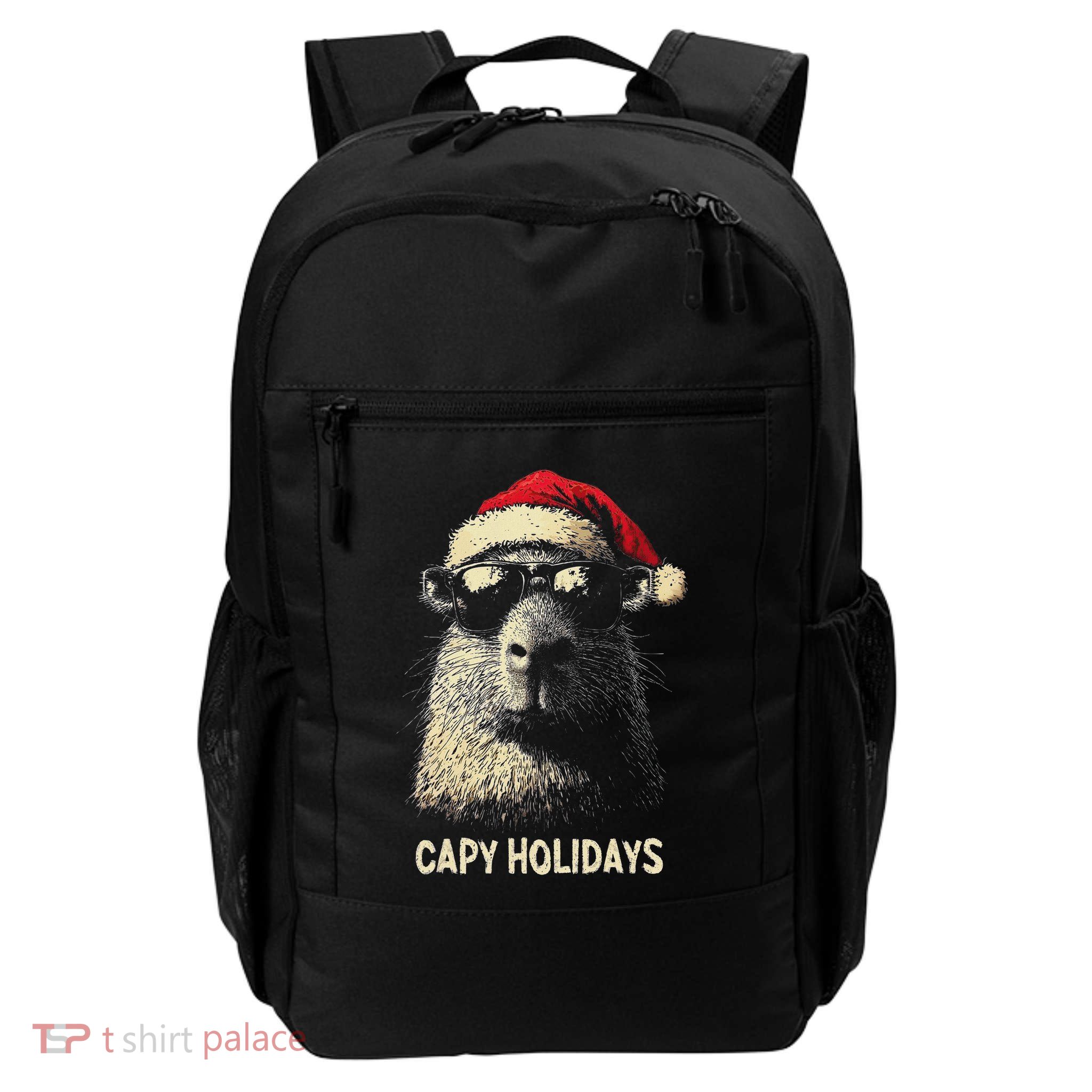 Funny Christmas Capy Holidays Ns Xmas Capybara Daily Commute Backpack