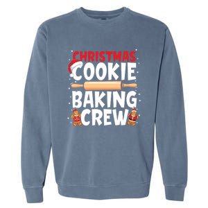 Funny Christmas Cookie Baking Crew Matching Pajamas Family Gift Garment-Dyed Sweatshirt