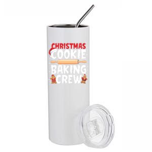 Funny Christmas Cookie Baking Crew Matching Pajamas Family Gift Stainless Steel Tumbler