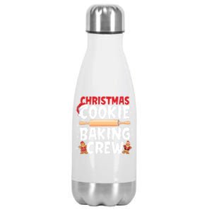 Funny Christmas Cookie Baking Crew Matching Pajamas Family Gift Stainless Steel Insulated Water Bottle