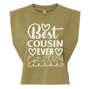 Funny Cousin Crew Matching Fam Best Cousin Since 2024 Family Gift Garment-Dyed Women's Muscle Tee