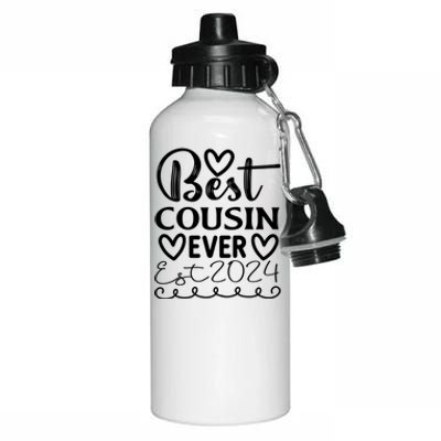 Funny Cousin Crew Matching Fam Best Cousin Since 2024 Family Gift Aluminum Water Bottle 