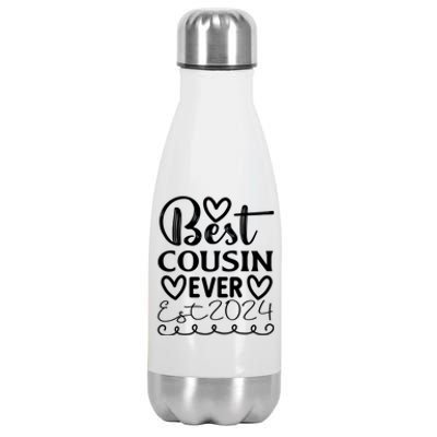 Funny Cousin Crew Matching Fam Best Cousin Since 2024 Family Gift Stainless Steel Insulated Water Bottle