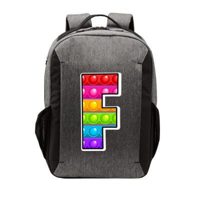 F Cutest Capital Letter F Alphabet Funny Poppin Pop It Gift Vector Backpack