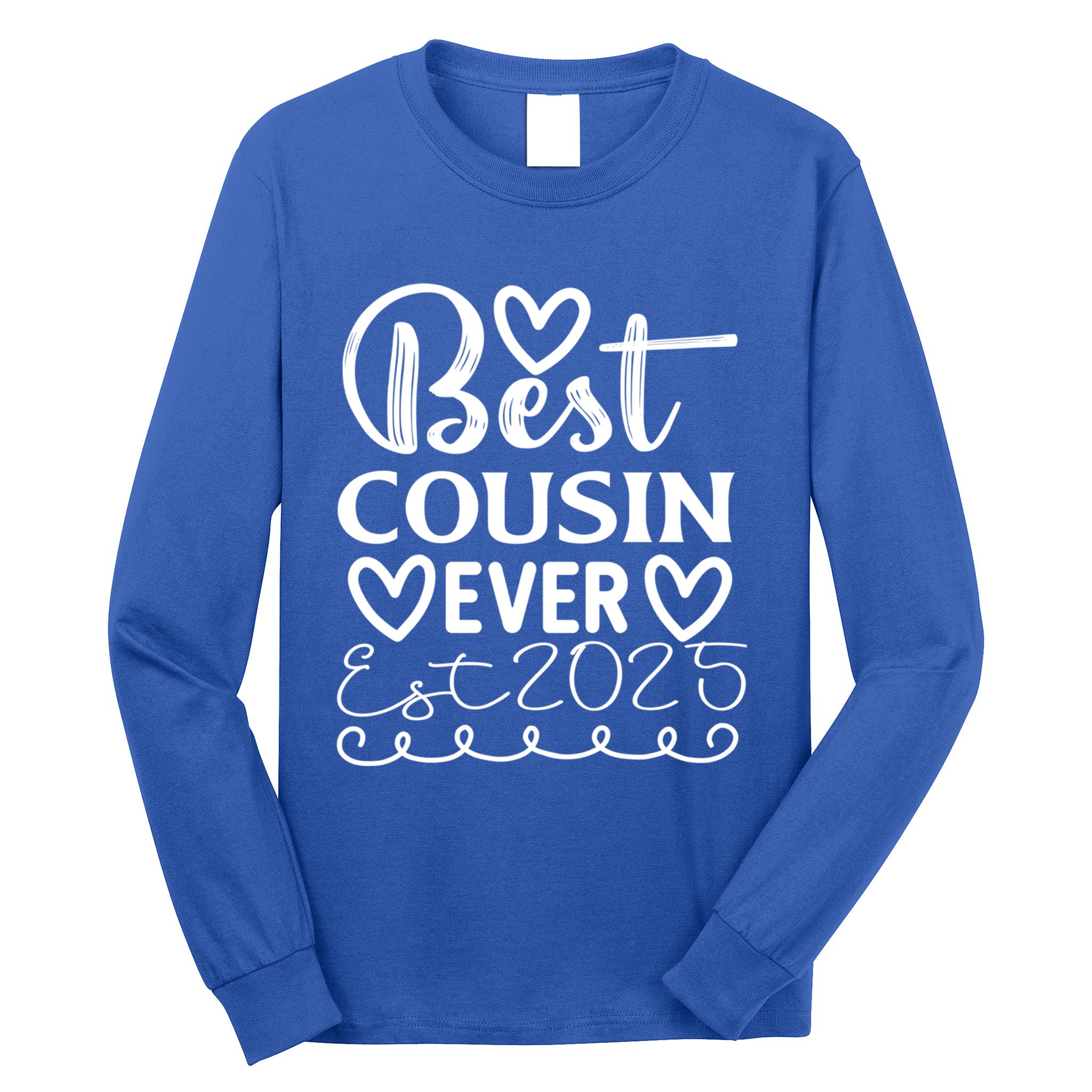 Funny Cousin Crew Matching Fam Best Cousin Since 2025 Family Cute Gift Long Sleeve Shirt