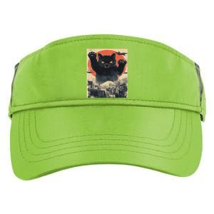 Funny Catzilla Cat Monster Cat Meowzilla Ukiyoe Catzilla Adult Drive Performance Visor