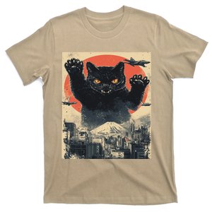 Funny Catzilla Cat Monster Cat Meowzilla Ukiyoe Catzilla T-Shirt