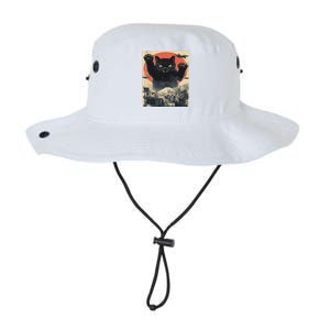 Funny Catzilla Cat Monster Cat Meowzilla Ukiyoe Catzilla Legacy Cool Fit Booney Bucket Hat