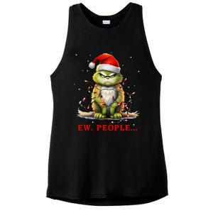 Funny Christmas Cat Ew People Meowy Cat Lovers Ladies PosiCharge Tri-Blend Wicking Tank