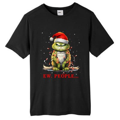 Funny Christmas Cat Ew People Meowy Cat Lovers Tall Fusion ChromaSoft Performance T-Shirt