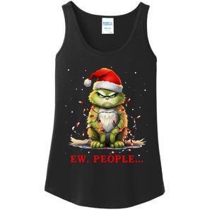 Funny Christmas Cat Ew People Meowy Cat Lovers Ladies Essential Tank