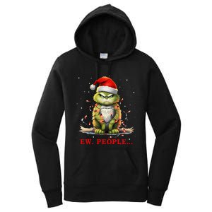 Funny Christmas Cat Ew People Meowy Cat Lovers Women's Pullover Hoodie