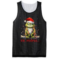 Funny Christmas Cat Ew People Meowy Cat Lovers Mesh Reversible Basketball Jersey Tank