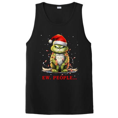 Funny Christmas Cat Ew People Meowy Cat Lovers PosiCharge Competitor Tank