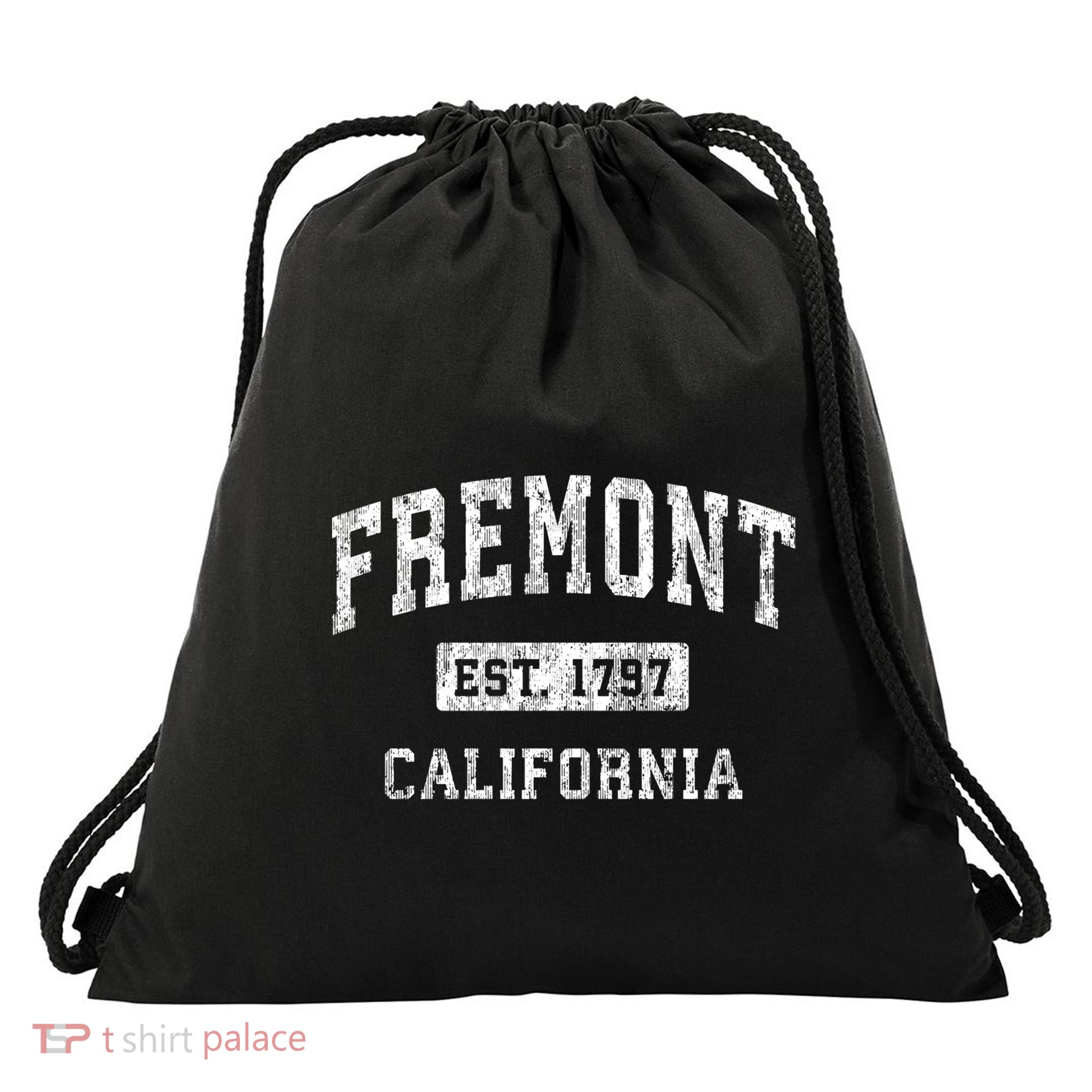 Fremont California Ca Vintage Established Sports Drawstring Bag