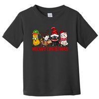 Funny Christmas Cats Cute Kitten Cats Santa Hat Xmas Toddler T-Shirt