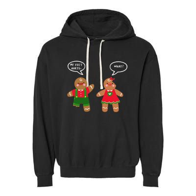 Funny Crude Christmas Humor Gingerbread Puns Slapstick Xmas Garment-Dyed Fleece Hoodie