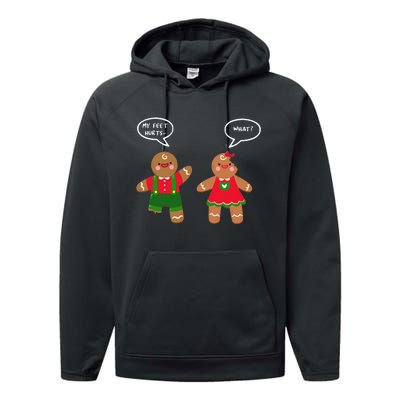 Funny Crude Christmas Humor Gingerbread Puns Slapstick Xmas Performance Fleece Hoodie