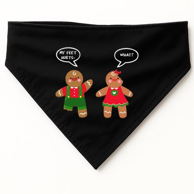 Funny Crude Christmas Humor Gingerbread Puns Slapstick Xmas USA-Made Doggie Bandana