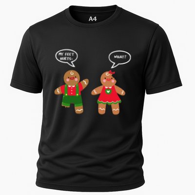Funny Crude Christmas Humor Gingerbread Puns Slapstick Xmas Performance Shirt