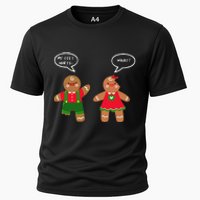 Funny Crude Christmas Humor Gingerbread Puns Slapstick Xmas Cooling Performance Crew T-Shirt