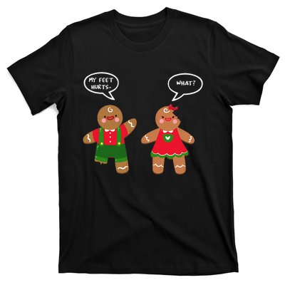 Funny Crude Christmas Humor Gingerbread Puns Slapstick Xmas T-Shirt