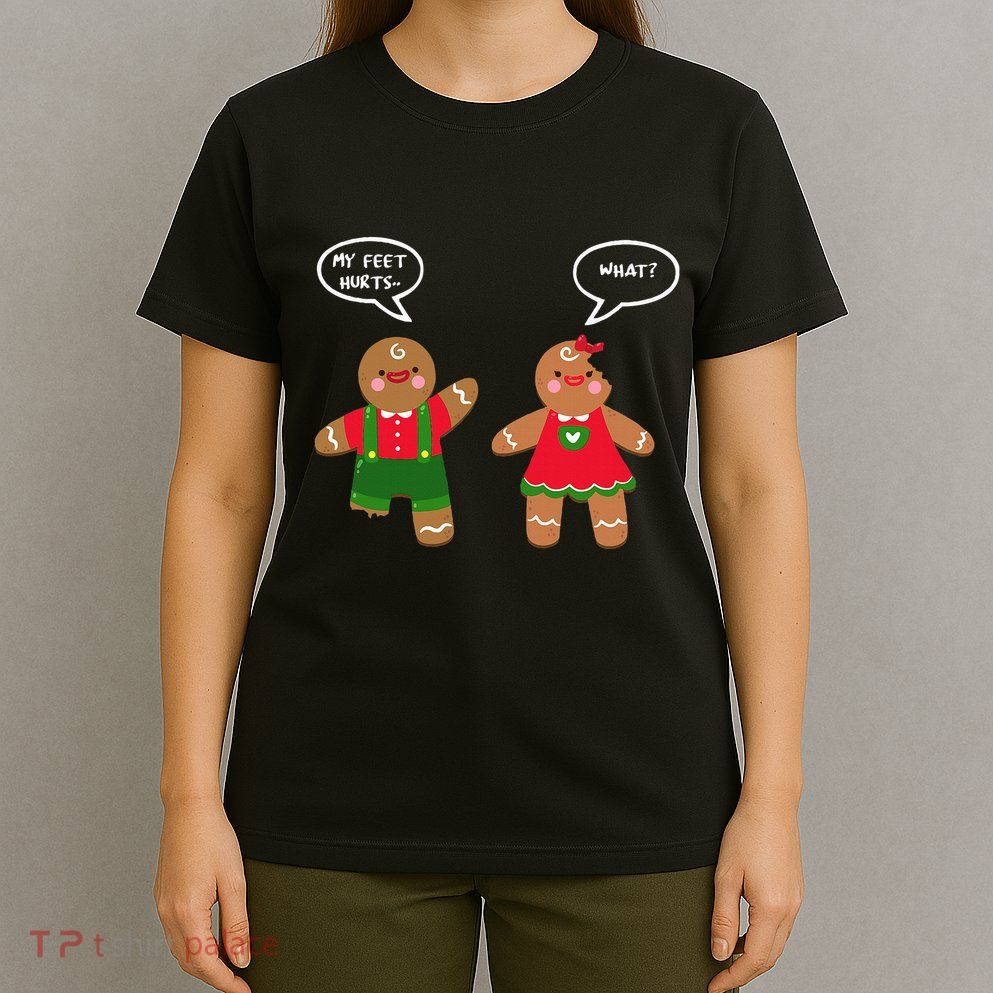 Funny Crude Christmas Humor Gingerbread Puns Slapstick Xmas T-Shirt