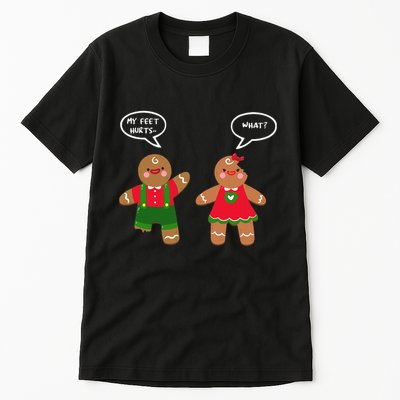 Funny Crude Christmas Humor Gingerbread Puns Slapstick Xmas Tall T-Shirt