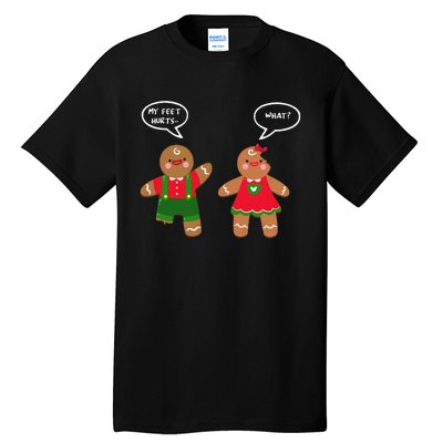 Funny Crude Christmas Humor Gingerbread Puns Slapstick Xmas Tall T-Shirt