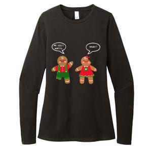 Funny Crude Christmas Humor Gingerbread Puns Slapstick Xmas Womens CVC Long Sleeve Shirt