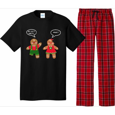 Funny Crude Christmas Humor Gingerbread Puns Slapstick Xmas Pajama Set