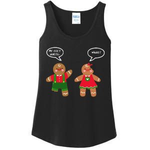 Funny Crude Christmas Humor Gingerbread Puns Slapstick Xmas Ladies Essential Tank