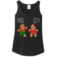 Funny Crude Christmas Humor Gingerbread Puns Slapstick Xmas Ladies Essential Tank