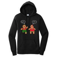 Funny Crude Christmas Humor Gingerbread Puns Slapstick Xmas Women's Pullover Hoodie