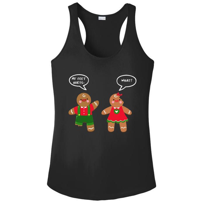 Funny Crude Christmas Humor Gingerbread Puns Slapstick Xmas Ladies PosiCharge Competitor Racerback Tank