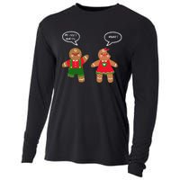 Funny Crude Christmas Humor Gingerbread Puns Slapstick Xmas Cooling Performance Long Sleeve Crew