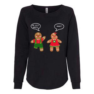 Funny Crude Christmas Humor Gingerbread Puns Slapstick Xmas Womens California Wash Sweatshirt