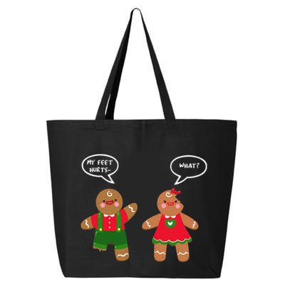 Funny Crude Christmas Humor Gingerbread Puns Slapstick Xmas 25L Jumbo Tote
