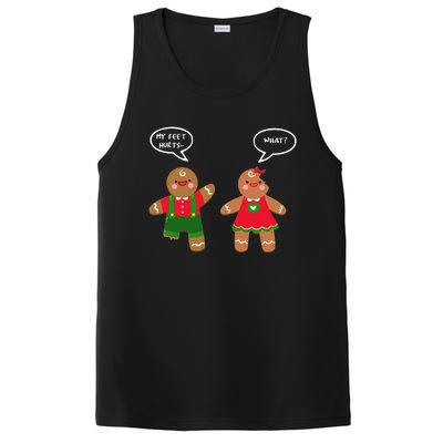 Funny Crude Christmas Humor Gingerbread Puns Slapstick Xmas PosiCharge Competitor Tank