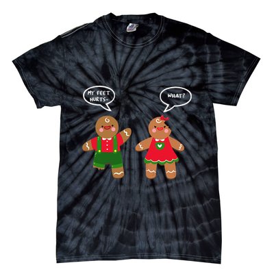Funny Crude Christmas Humor Gingerbread Puns Slapstick Xmas Tie-Dye T-Shirt
