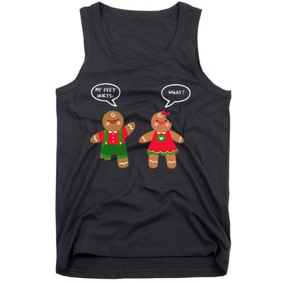 Funny Crude Christmas Humor Gingerbread Puns Slapstick Xmas Tank Top