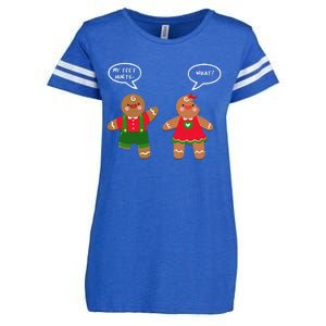 Funny Crude Christmas Humor Gingerbread Puns Slapstick Xmas Enza Ladies Jersey Football T-Shirt