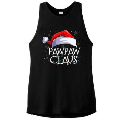 Funny Christmas Cute Hat Santa Pawpaw Claus Family Pajamas Gift Ladies PosiCharge Tri-Blend Wicking Tank