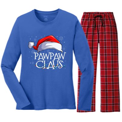 Funny Christmas Cute Hat Santa Pawpaw Claus Family Pajamas Gift Women's Long Sleeve Flannel Pajama Set 