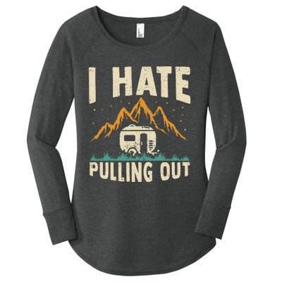 Funny Camping Camper Camp Women's Perfect Tri Tunic Long Sleeve Shirt