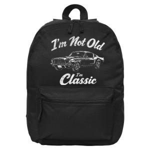 Funny Classic Car Guy Humor Saying For Old Man Enthusiasts 16 in Basic Backpack