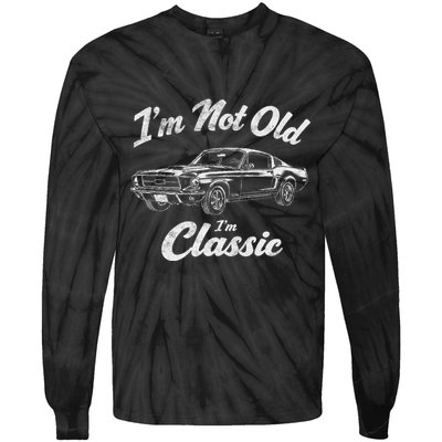 Funny Classic Car Guy Humor Saying For Old Man Enthusiasts Tie-Dye Long Sleeve Shirt