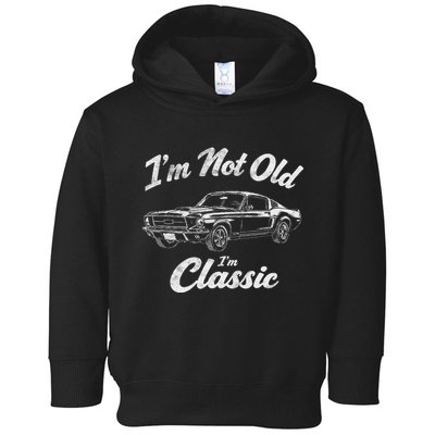 Funny Classic Car Guy Humor Saying For Old Man Enthusiasts Toddler Hoodie